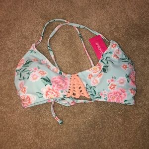 floral bikini top